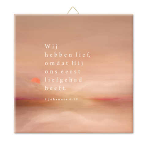 Tegeltje watercolor illustratie Wij hebben lief