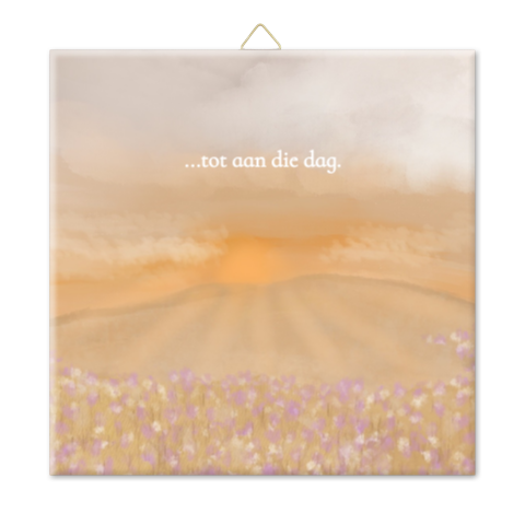 Tegeltje watercolor tekening tot aan die dag