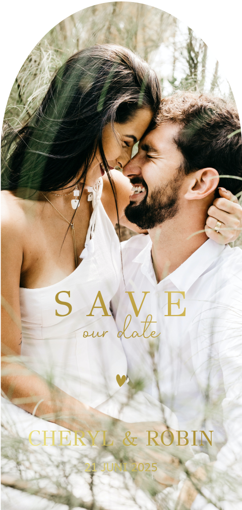 Save the date kaart met foto