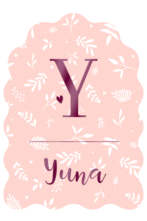 Lief geboortekaartje met boogvorm en burgundy hoogglans