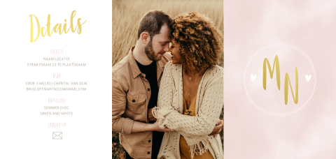 Detailskaartje DIY met foto en logo