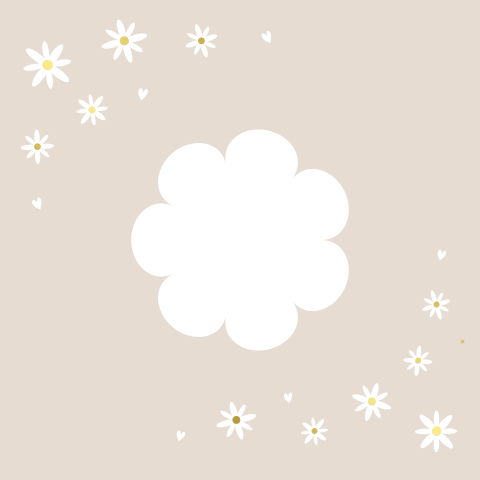 Neutraal geboortekaartje met bloemetjes stans en foliedruk