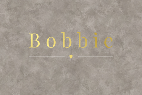 Geboortekaartje met textuur achtergrond en goudfolie