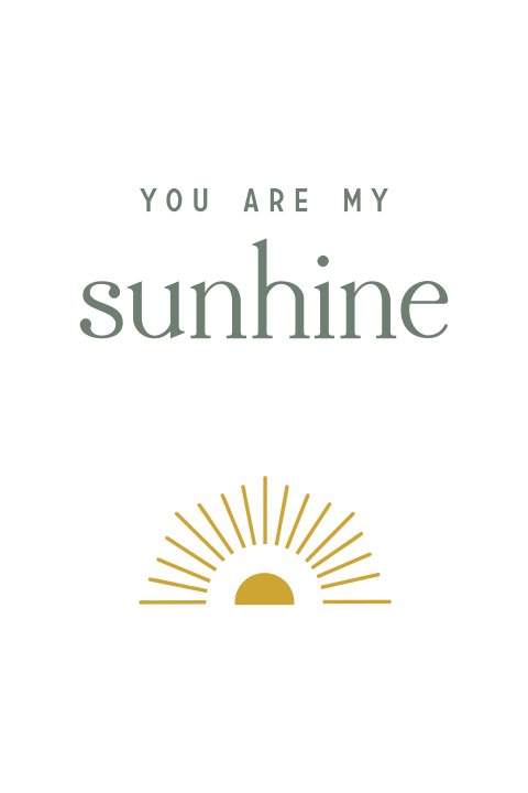 Poster 'Sunshine' voor op de kinderkamer