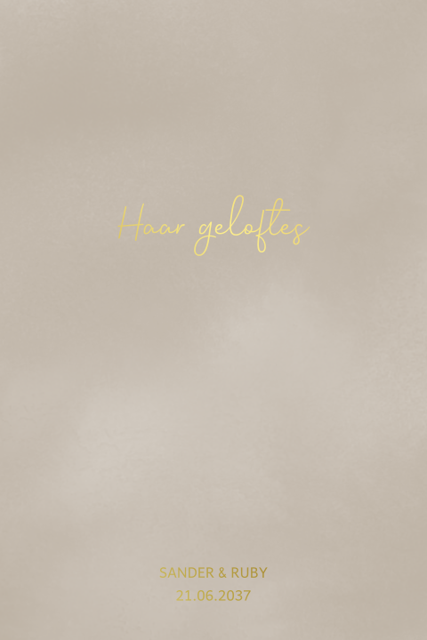 Rustig gelofte boekje met naam - voor haar