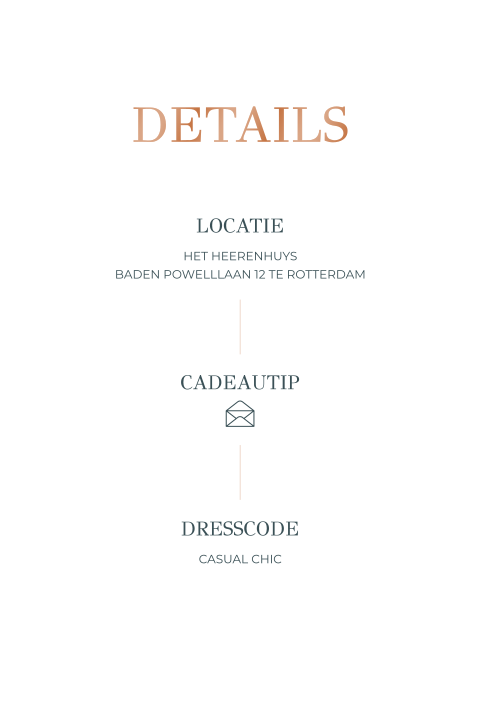 Details kaartje met ronde vorm en foliedruk