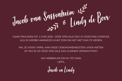Kaart binnenkant