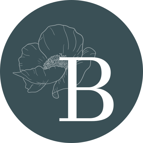 Sluitzegel voor geboortekaartje met ronde hoeken en bloemen