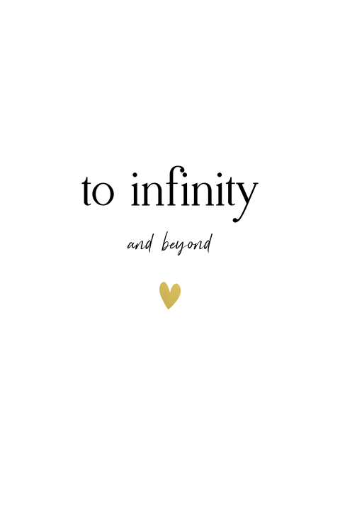 Poster 'To infinity and beyond'