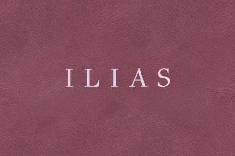 Liggend geboortekaartje met dieprode achtergrond en foliedruk