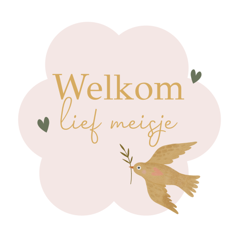 Sluitzegel met vogeltje en bloem