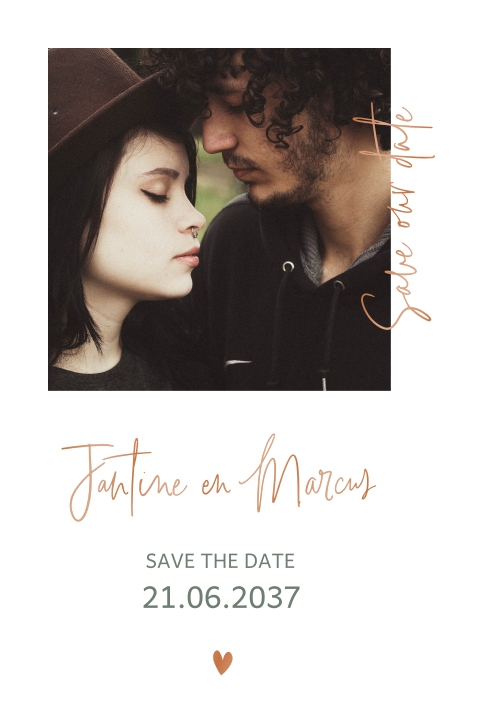 Save the date met golfrandje en foliedruk
