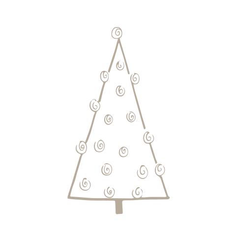 Sluitzegel kerst kerstboom silhouet krullen