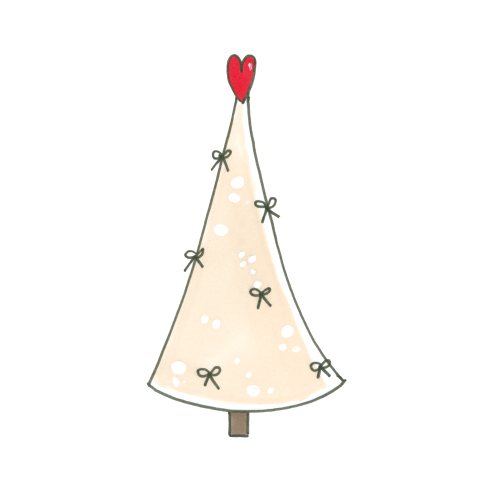 Sluitzegel kerst kerstboom beige met hartje