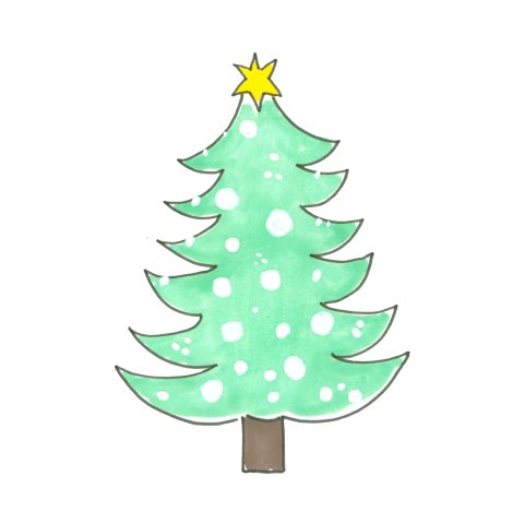 Sluitzegel kerst kerstboom groen met gele ster