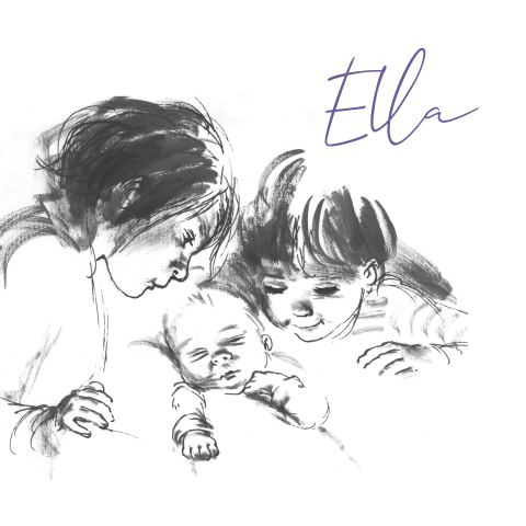 Geboortekaart pentekening baby derde kindje