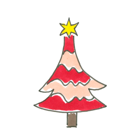Sluitzegel kerst kerstboom rode strepen