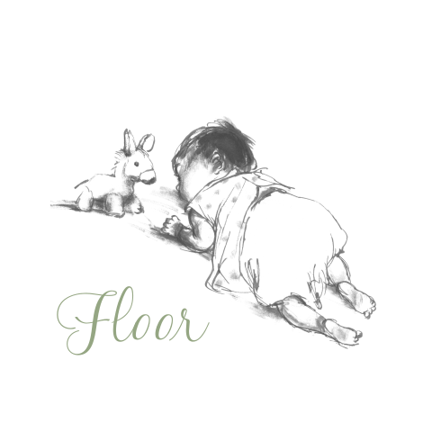 Geboortekaart pentekening baby met knuffel