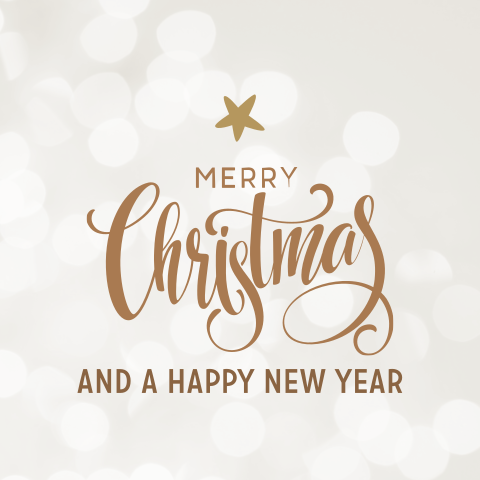 Kersttegeltje beige met tekst