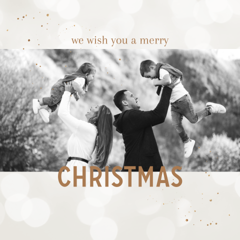 Tegeltje eigen foto met kersttekst