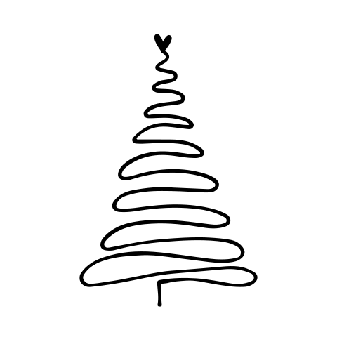 Sluitzegel kerstboom slinger met hartje