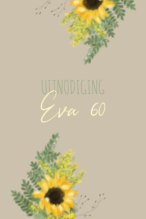 Verjaardagsuitnodiging zonnebloemen
