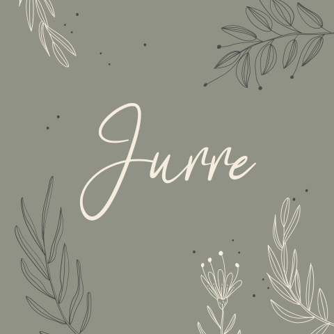 Geboortekaartje jongen legergroen met takjes en stippen