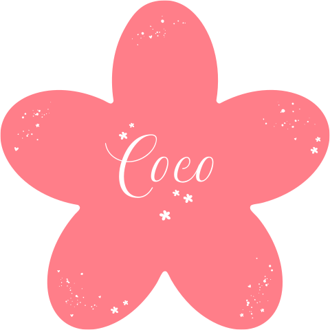 Geboortekaartje meisje in bloemvorm roze