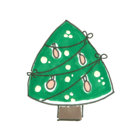 Sluitzegel kerst groene kerstboom met lampjes