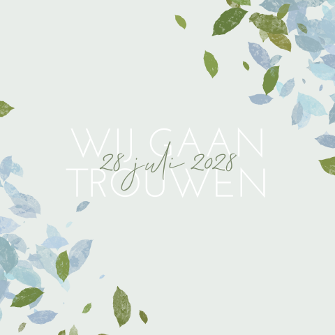 Enkele botanische save the date kaart