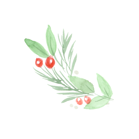 Sluitzegel kerst mistletoe takje rode besjes