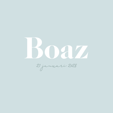 Geboortekaart jongen color blocking zachtblauw groen