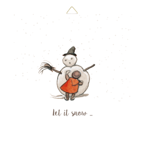 Tegeltje Kerst Anton Pieck sneeuwpop