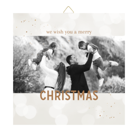 Tegeltje eigen foto met kersttekst