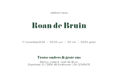 Kaart binnenkant