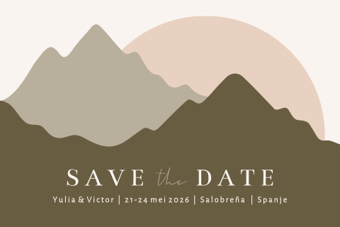 Save the date mountain love
