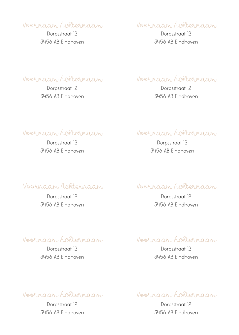 bijpassende sticker blush roze sierlijk