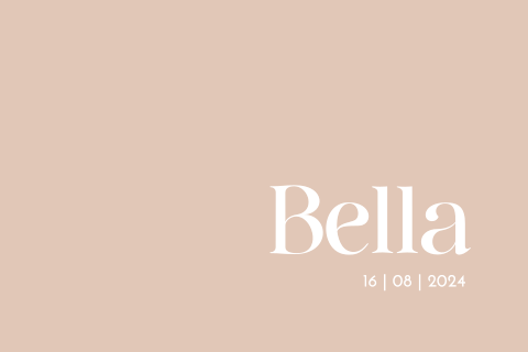 Geboortekaartje meisje zachtroze hoogglans