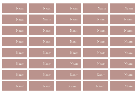 Naamkaartjes smal oudroze | 40 stuks 3 x 8 cm