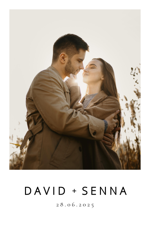 Save the date polaroid foto minimalistisch strak