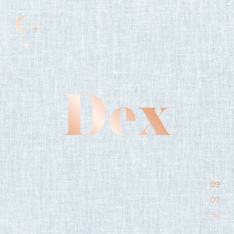 Geboortekaartje jongen ijsblauw linnen roségoudfolie