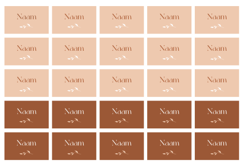 Naamkaartjes autumn style | 25 stuks 8x5 cm
