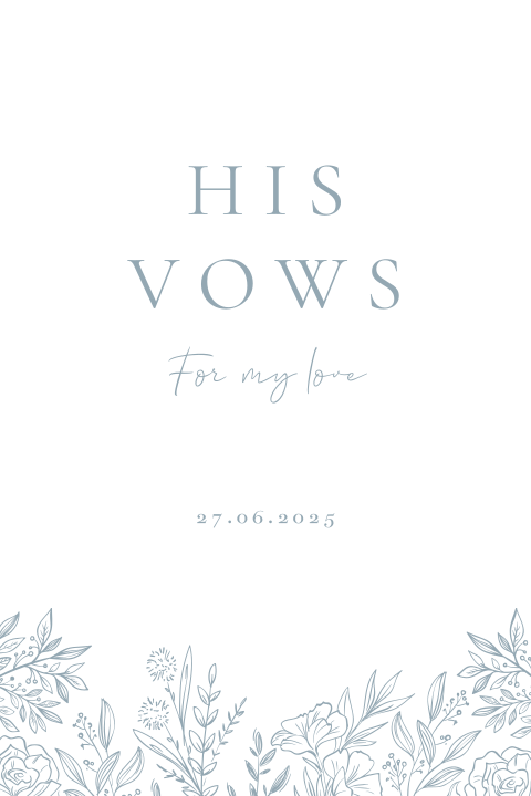 His vows dreamy wilflowers pastel blauw