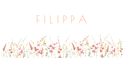 Bloemen geboortekaartje meisje kleurrijk