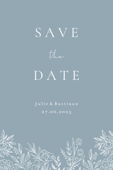 Save the date dreamy blue