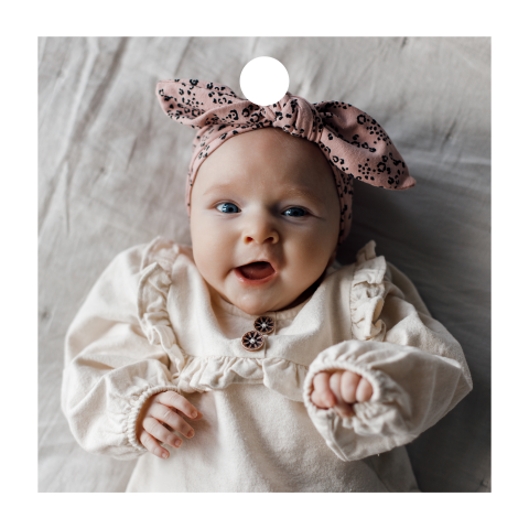 Fotolabel vierkant wit kader en boorgaatje