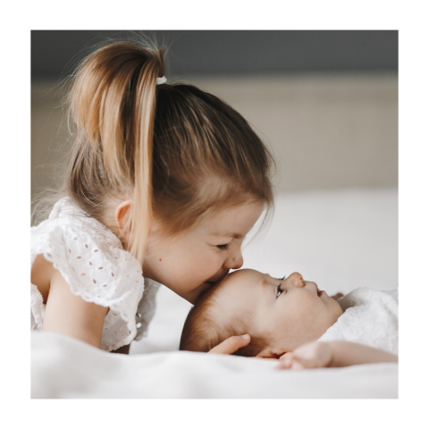 Polaroid fotolabel geboortekaartje vierkant 4x4 cm