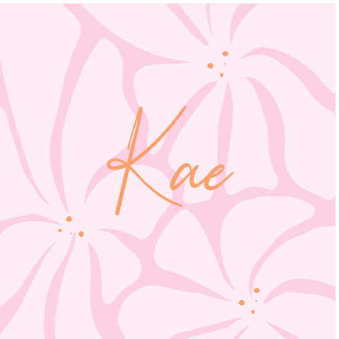 Raambord vierkant abstracte bloemen roze oranje