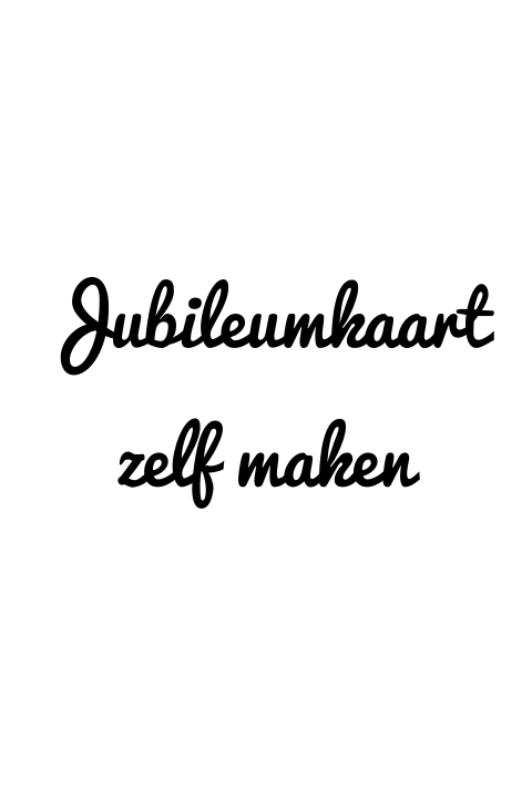Blanco Jubileumkaart staand enkel