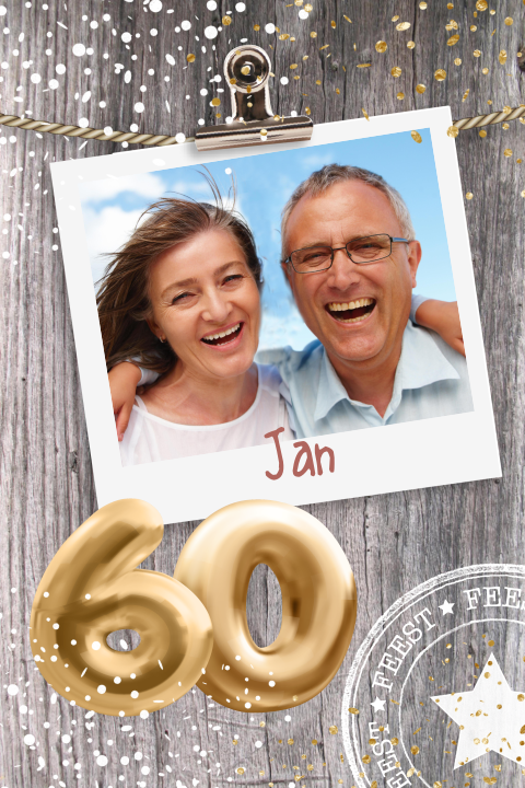 uitnodiging verjaardag 60 ballonnen